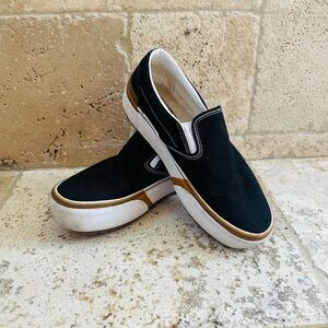 Black platform VANS Slip-On Shoes